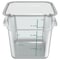 Carlisle Foodservice Squares Polycarbonate Food Storage Container, 4 qt, 7.13 x 7.13 x 7.29, Clear, Plastic 1195107 - alternate 2